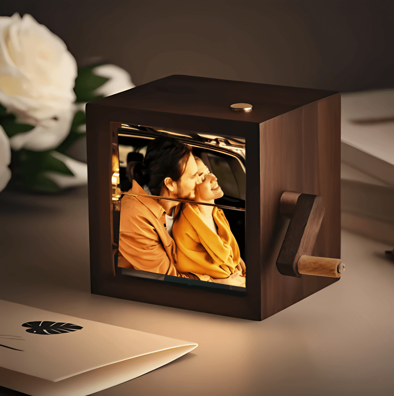 Regalo original para parejas cajita de fotos personalizada