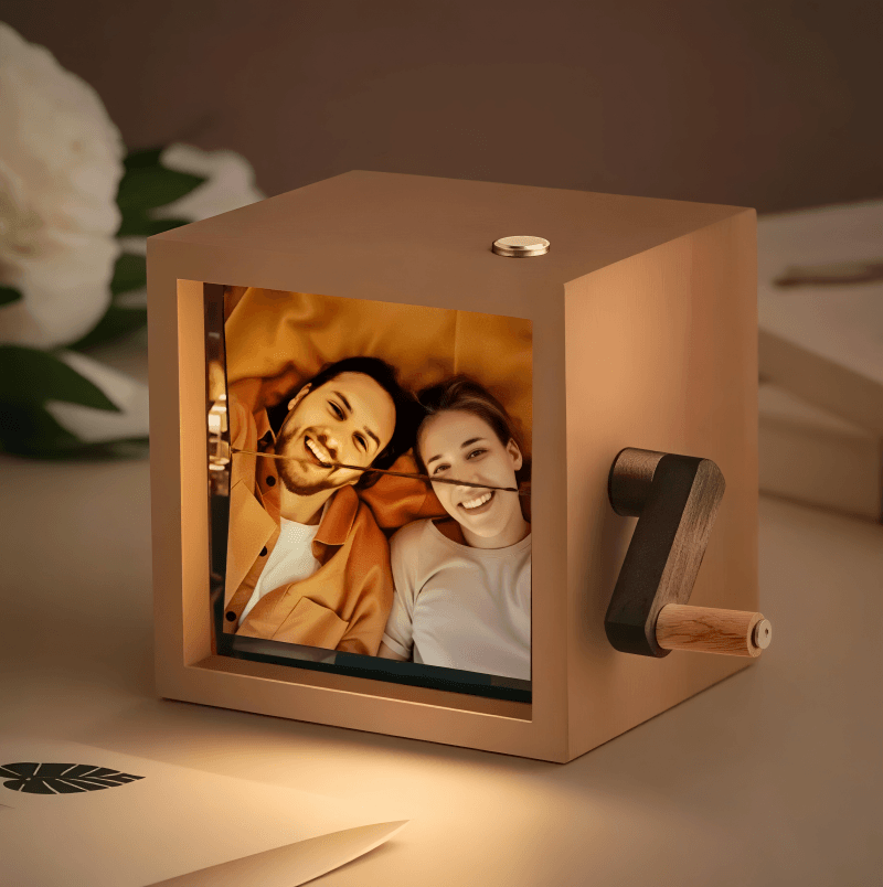 Regalo original para parejas cajita de fotos personalizada